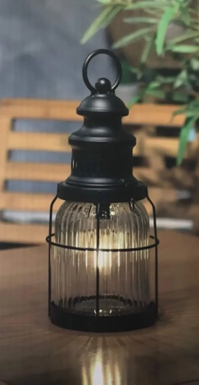 Technoline T 9500 LED-Laterne schwarz Glas Metall