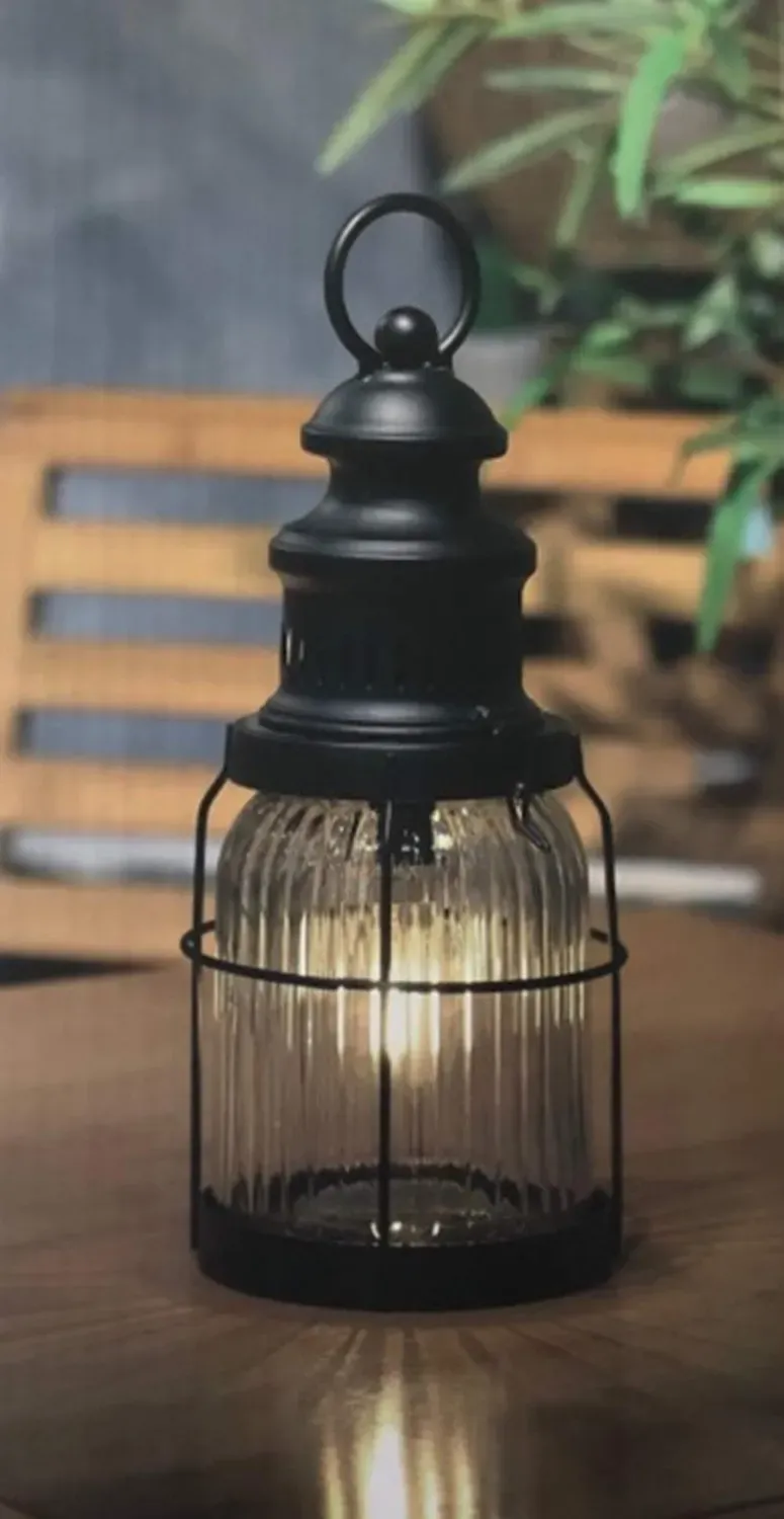 Technoline T 9500 LED-Laterne schwarz Glas Metall