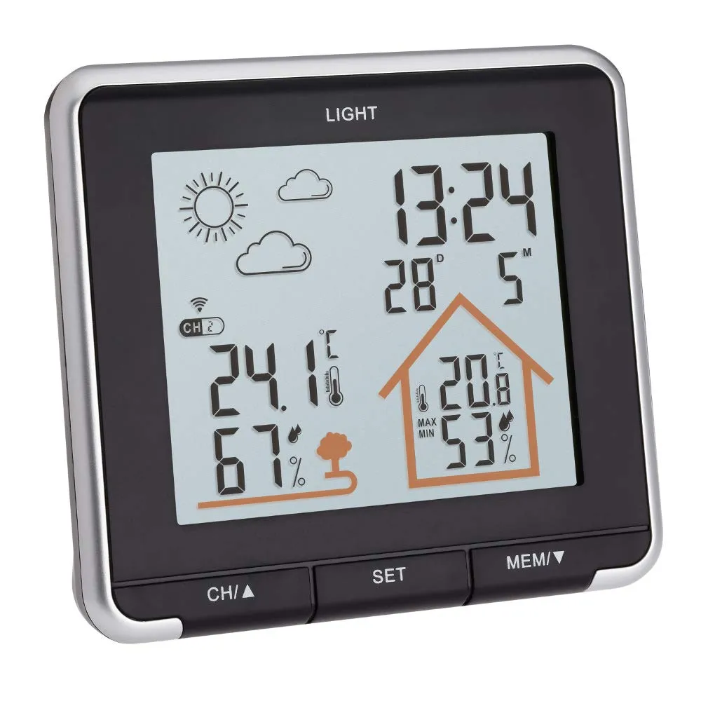 TFA Dostmann Life 35.1153.01 Funkwetterstation schwarz mit Sensor