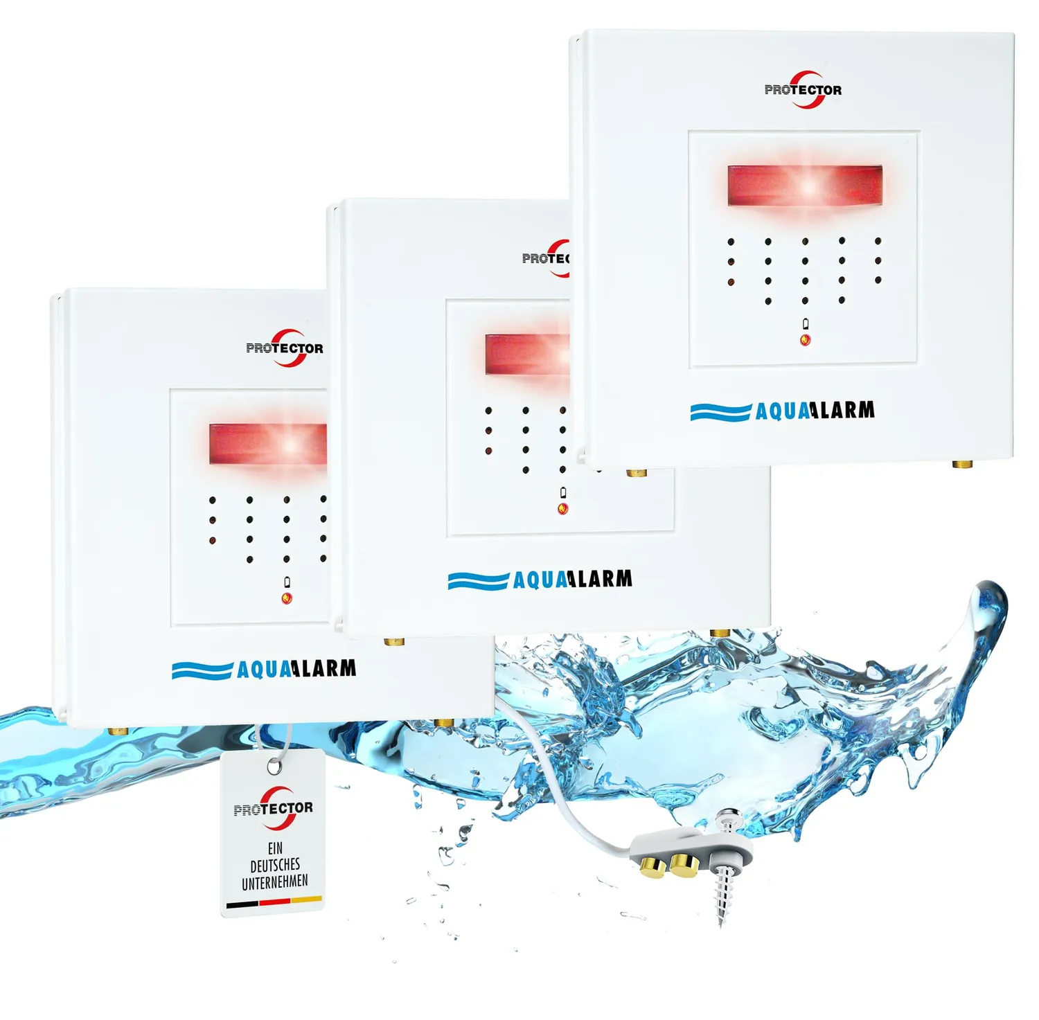 Protector WA-1.2 Wassermelder batteriebetrieben mit Kabelsensor