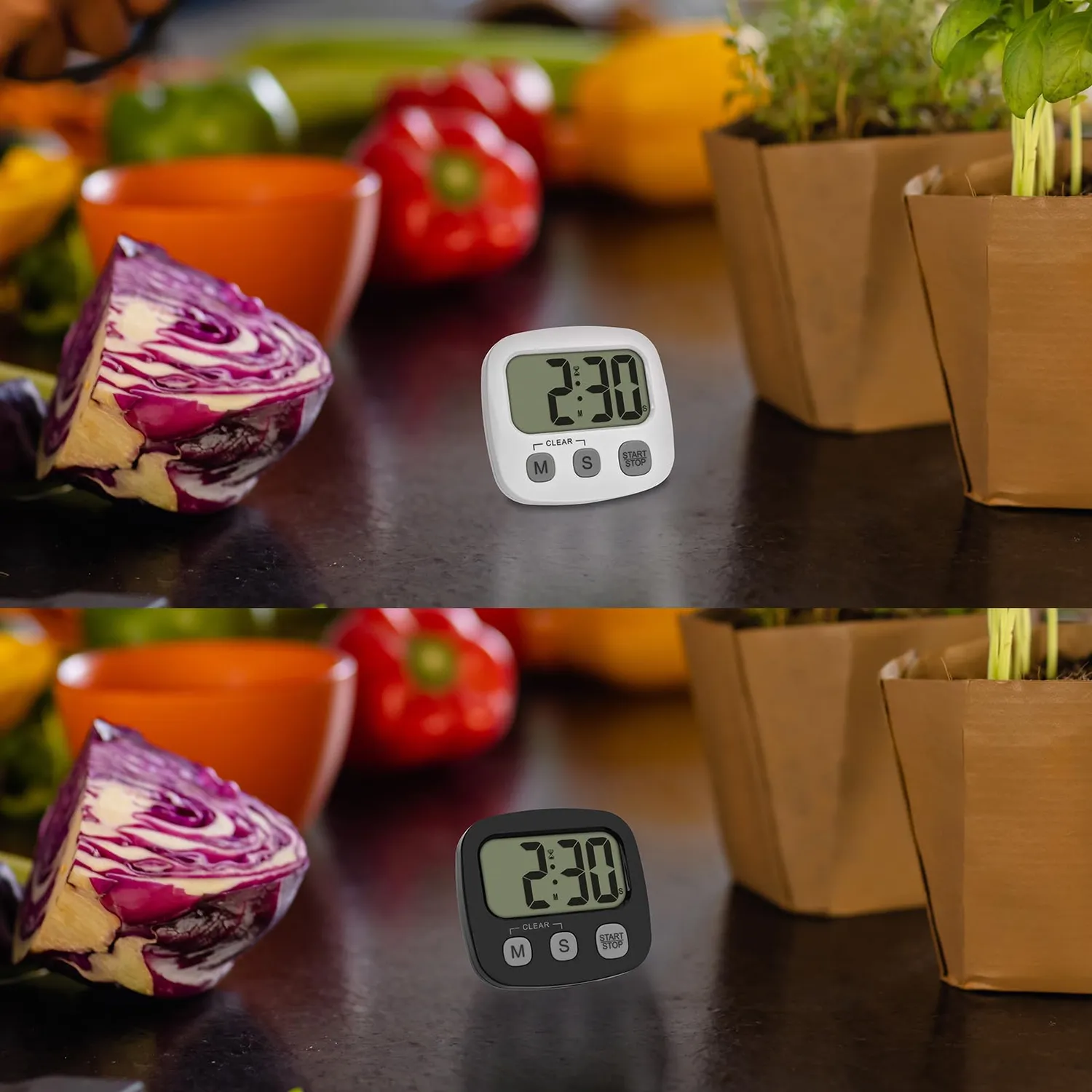 TFA Dostmann Cube 38.2057.40.02 Timer 2er-Set Uhr