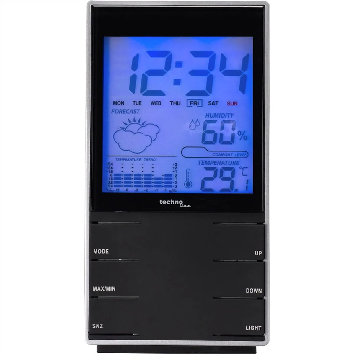 Technoline WS 9120 Wetterstation schwarz Innenklima