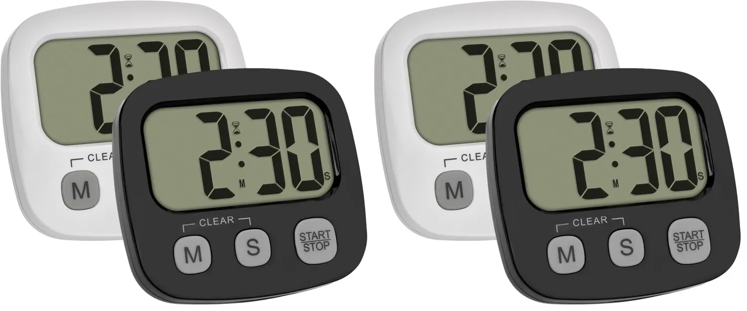 TFA Dostmann Cube 38.2057.40.02 Timer 2er-Set Uhr