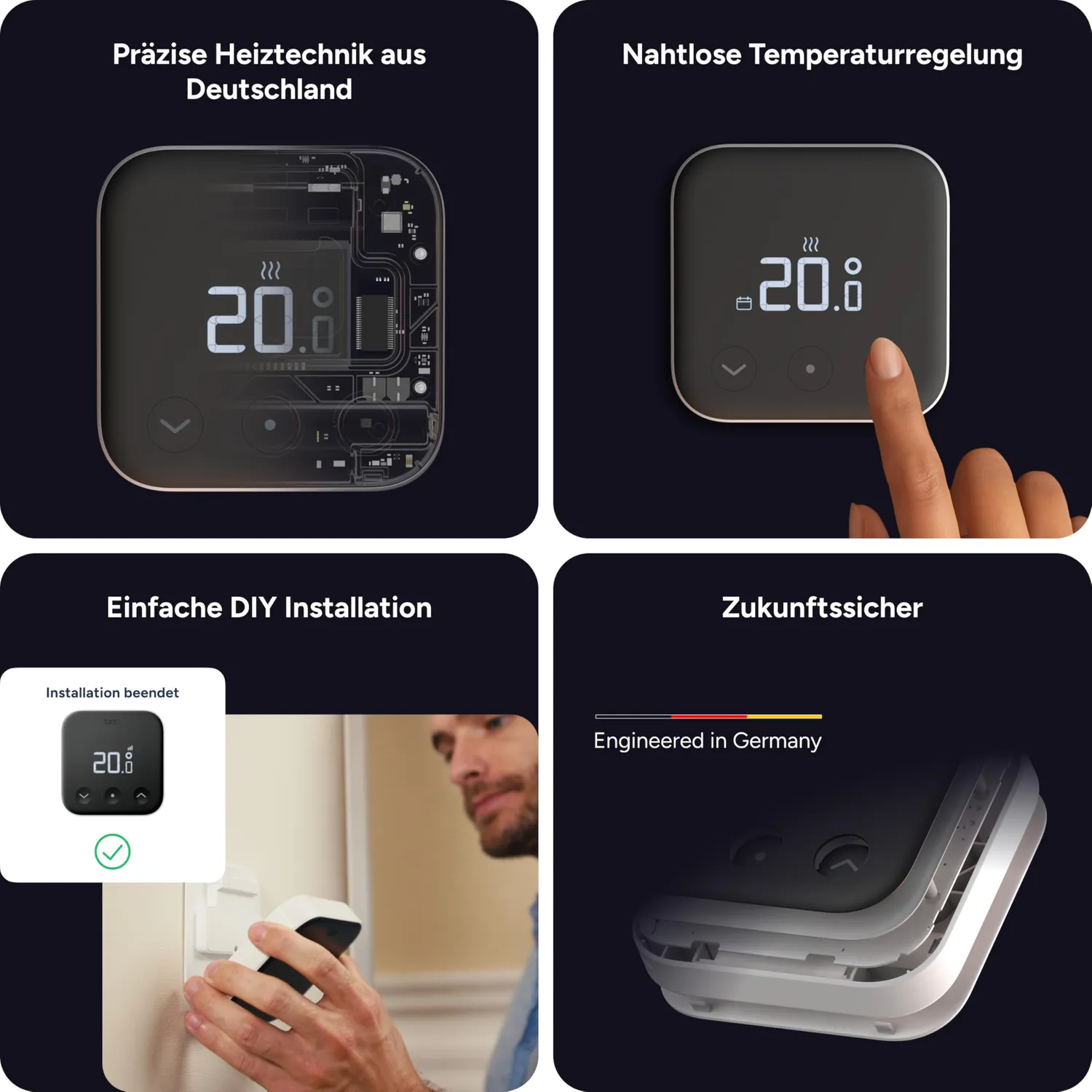 tado° X smartes Thermostat Starter Kit Fußbodenheizung mit Bridge