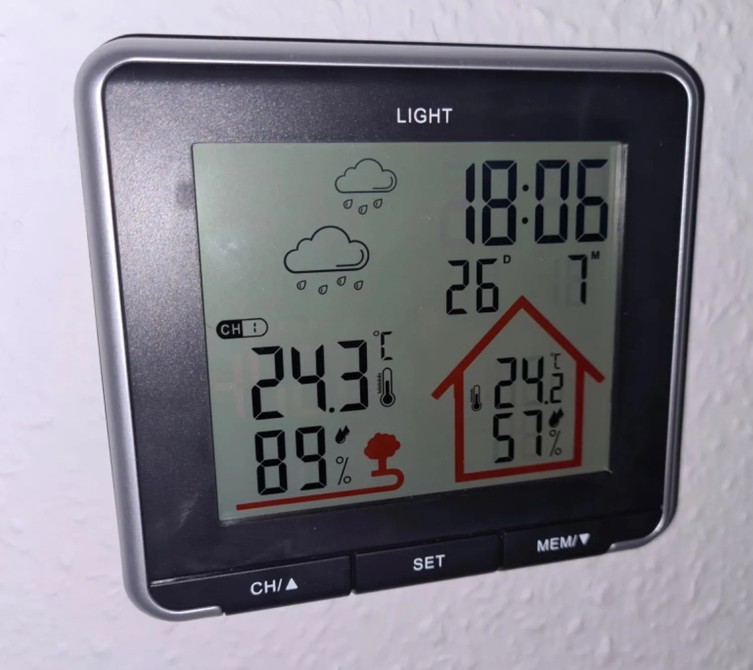 TFA Dostmann Life 35.1153.01 Funkwetterstation schwarz mit Sensor