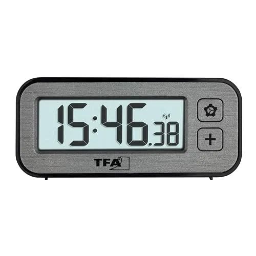 TFA Dostmann Switch 60.2522.10 Funkwecker Grau Mini
