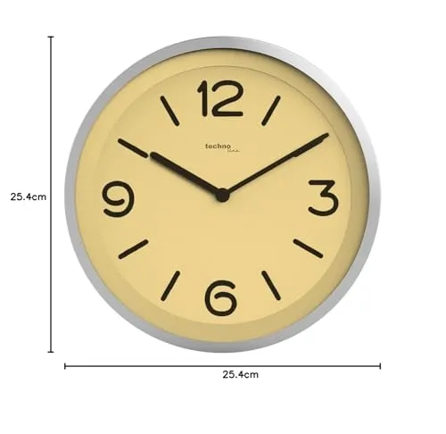 Technoline WT 7400 Wanduhr 25,4 cm Chrom mit Beleuchtung