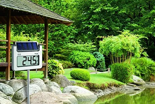TFA Dostmann 30.2026 Solar-Gartenthermometer silber 114,5 cm