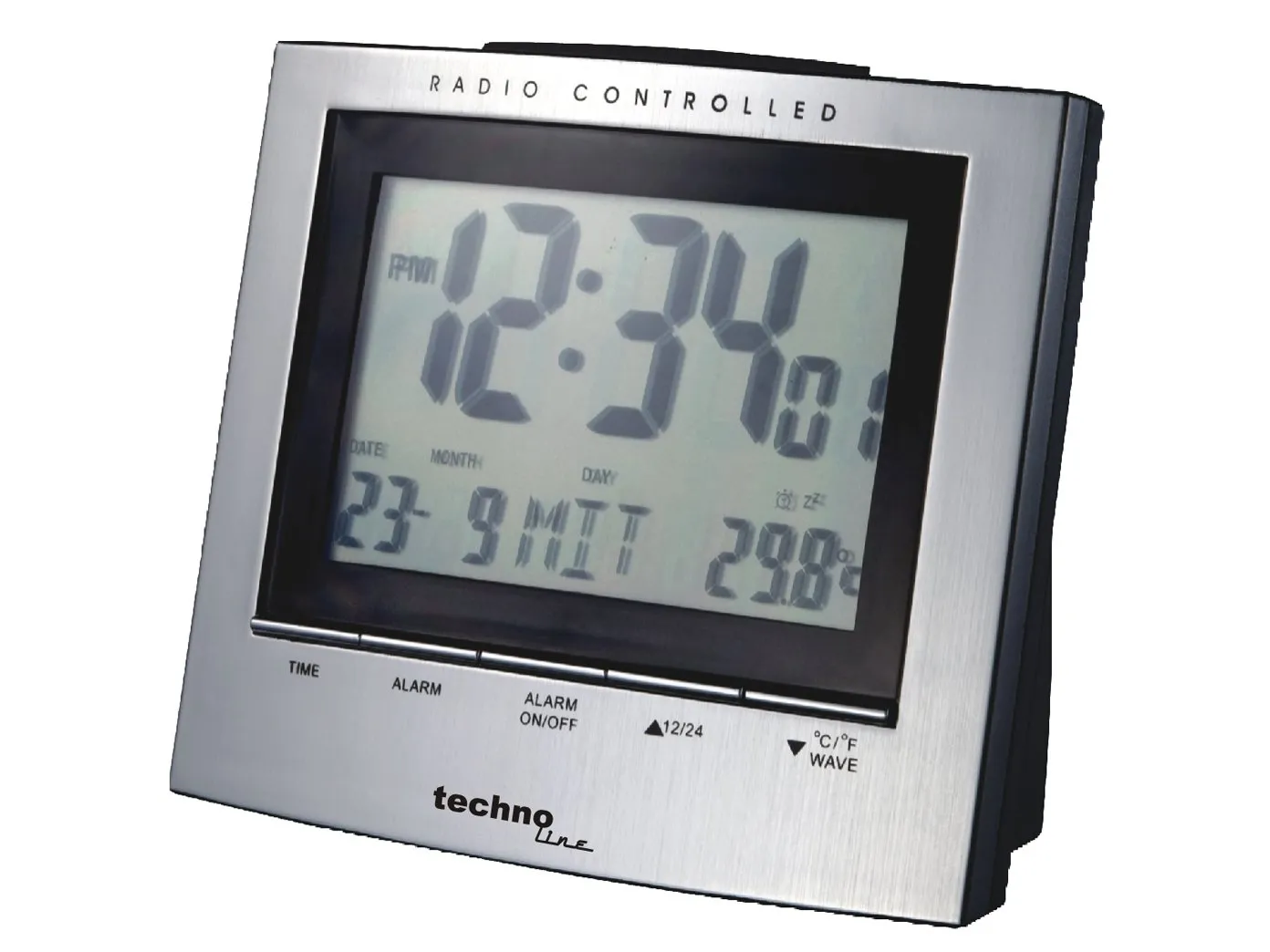 Technoline WT 280 Funkwecker schwarz mit Temperatur