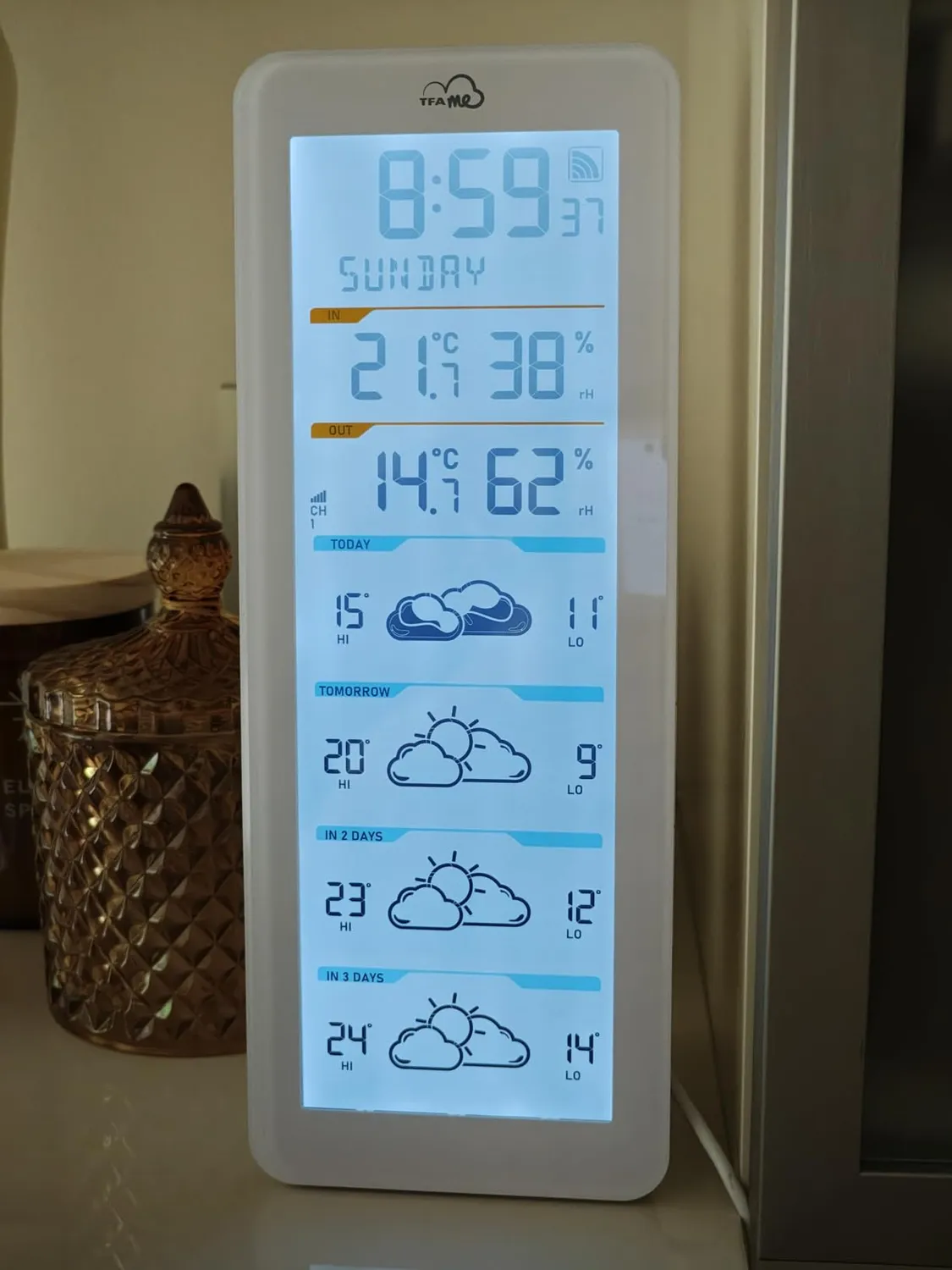 TFA Dostmann TFA.me ID-06 35.8108.02 WLAN-Wetterstation weiß
