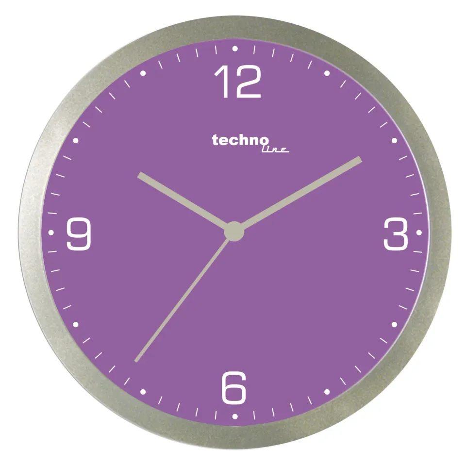 Technoline WT 9000 Quarzwanduhr Lila Ø 30 cm Kunststoff