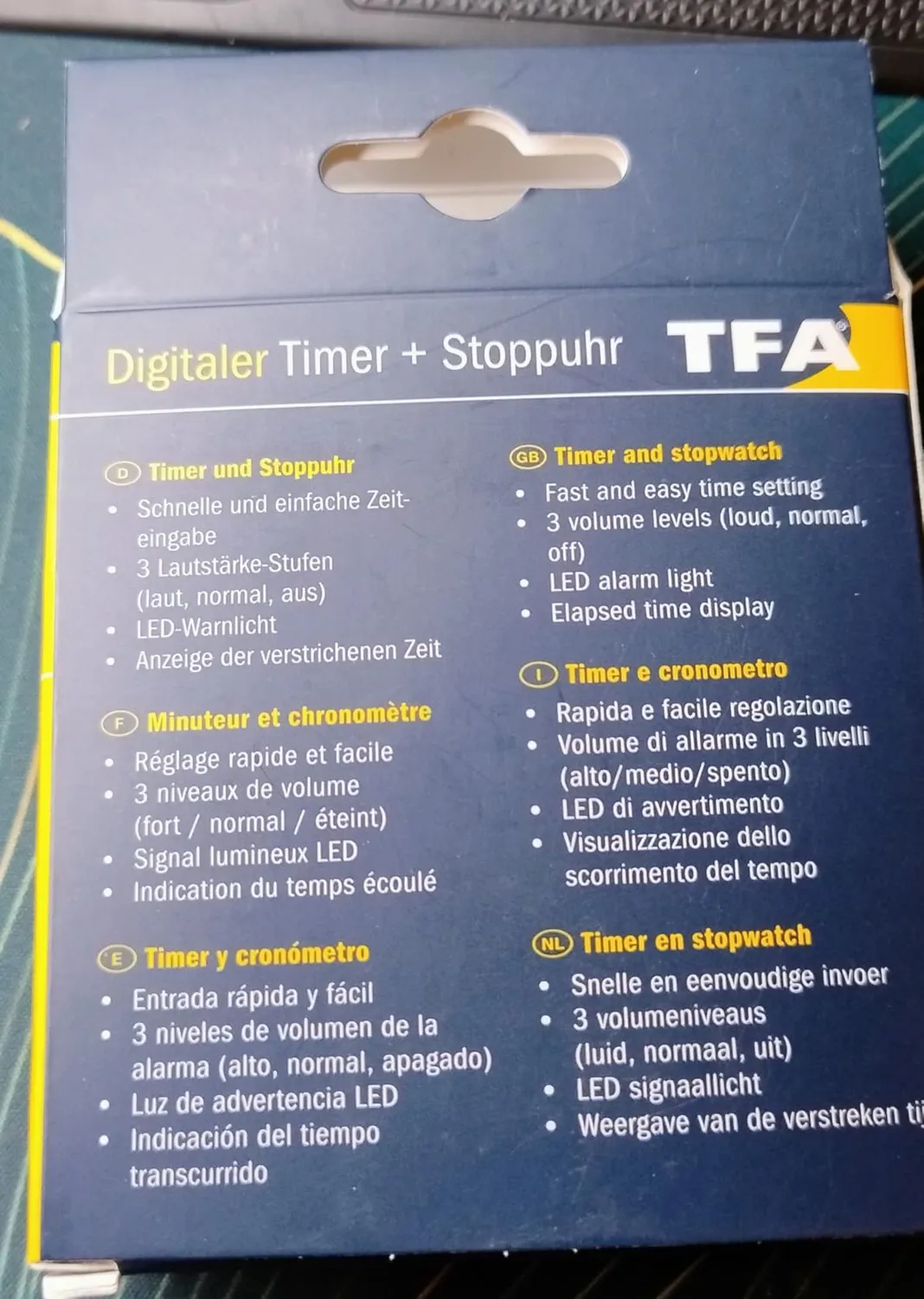 TFA Dostmann 38.2056 Timer digital grün magnetisch