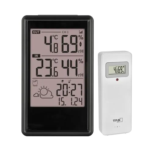 TFA Dostmann Etna 35.1173 Funk-Wetterstation schwarz