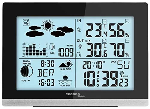 Technoline WS 6762 Funk-Wetterstation mit 3 Sensoren modern