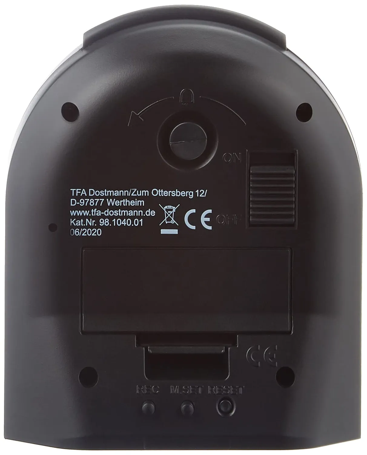 TFA Dostmann View 98.1040.01 Funkwecker Schwarz