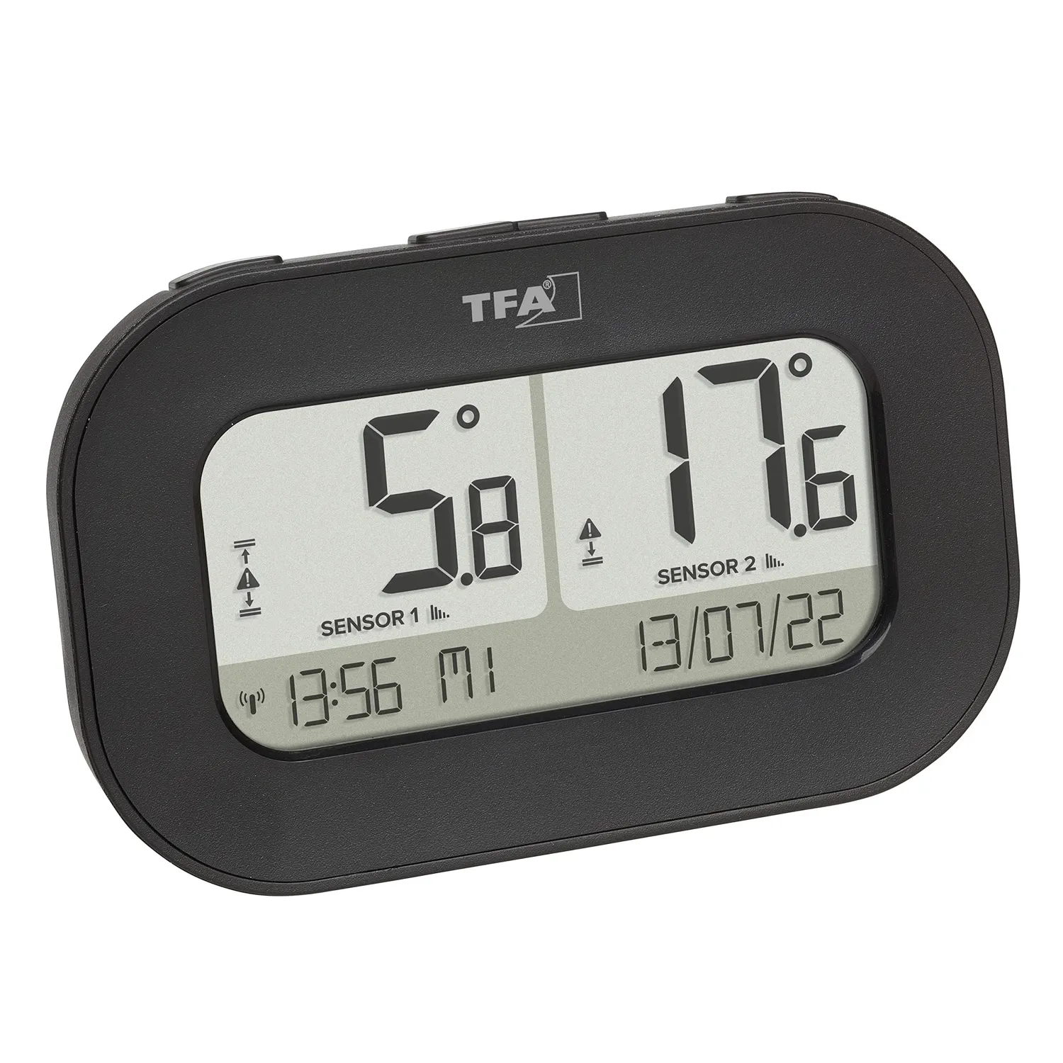 TFA Dostmann 30.3073.01 Double-Check Funk-Thermometer schwarz
