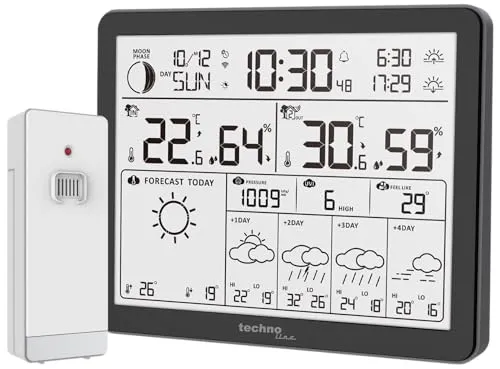 Technoline WD 3000 WLAN-Wetterstation mit Sensor und App