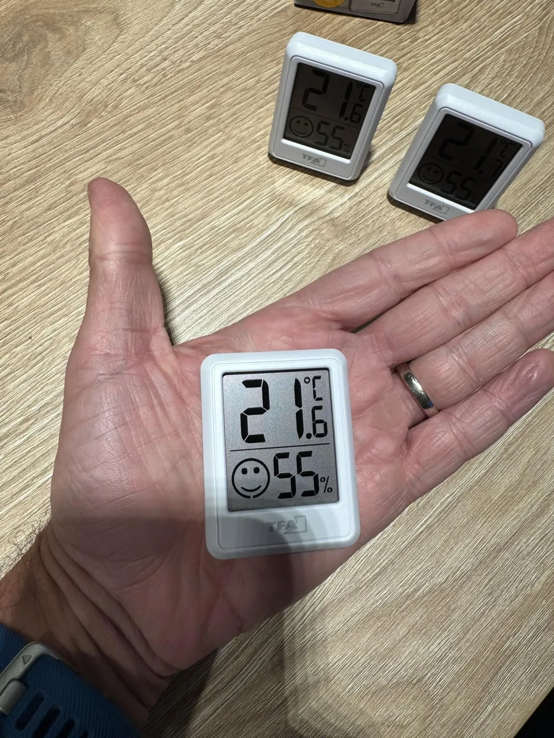 TFA Dostmann 30.5060 Mini Thermo-Hygrometer 3er Set weiß