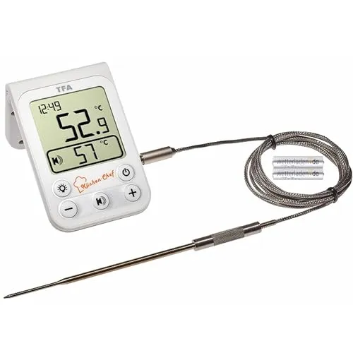 TFA Dostmann Küchen-Chef Grill-Bratenthermometer weiß