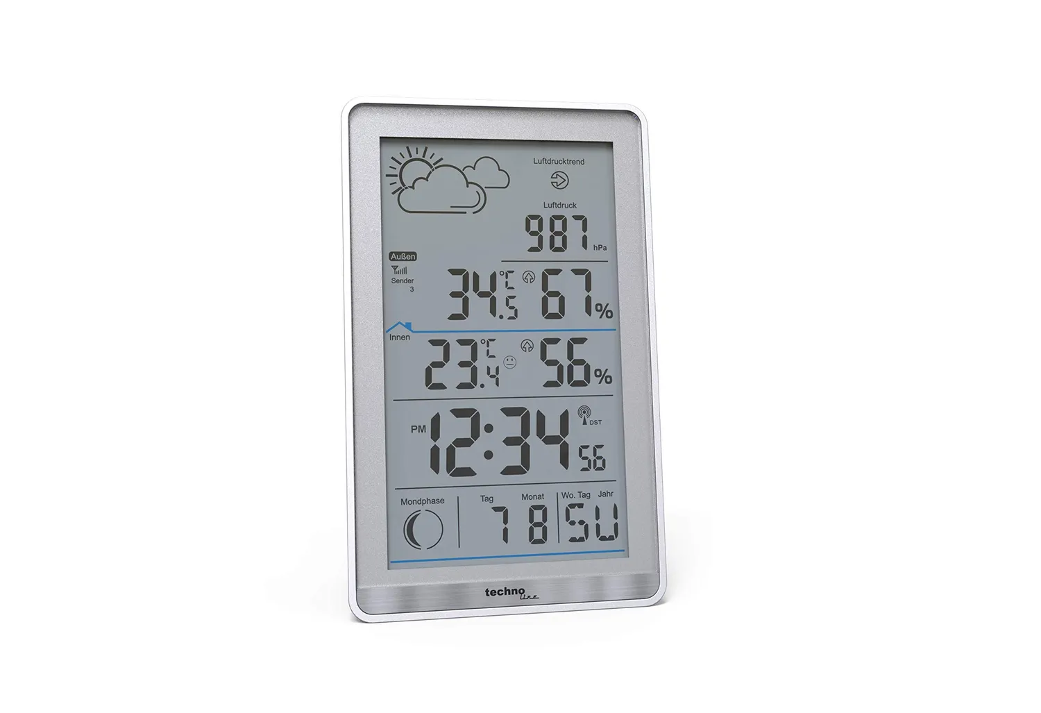 Technoline WS 9218 Wetterstation mit Außensensor DCF