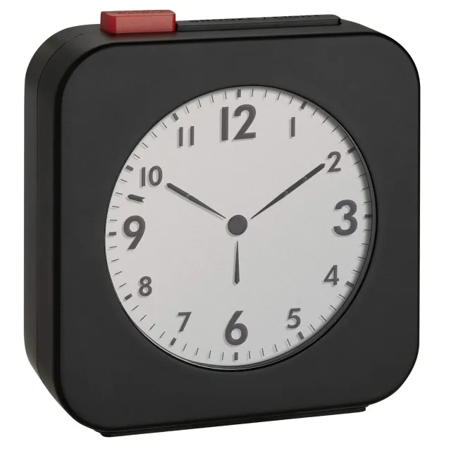 TFA Dostmann View 60.2555.01 Funkwecker schwarz-rot analog