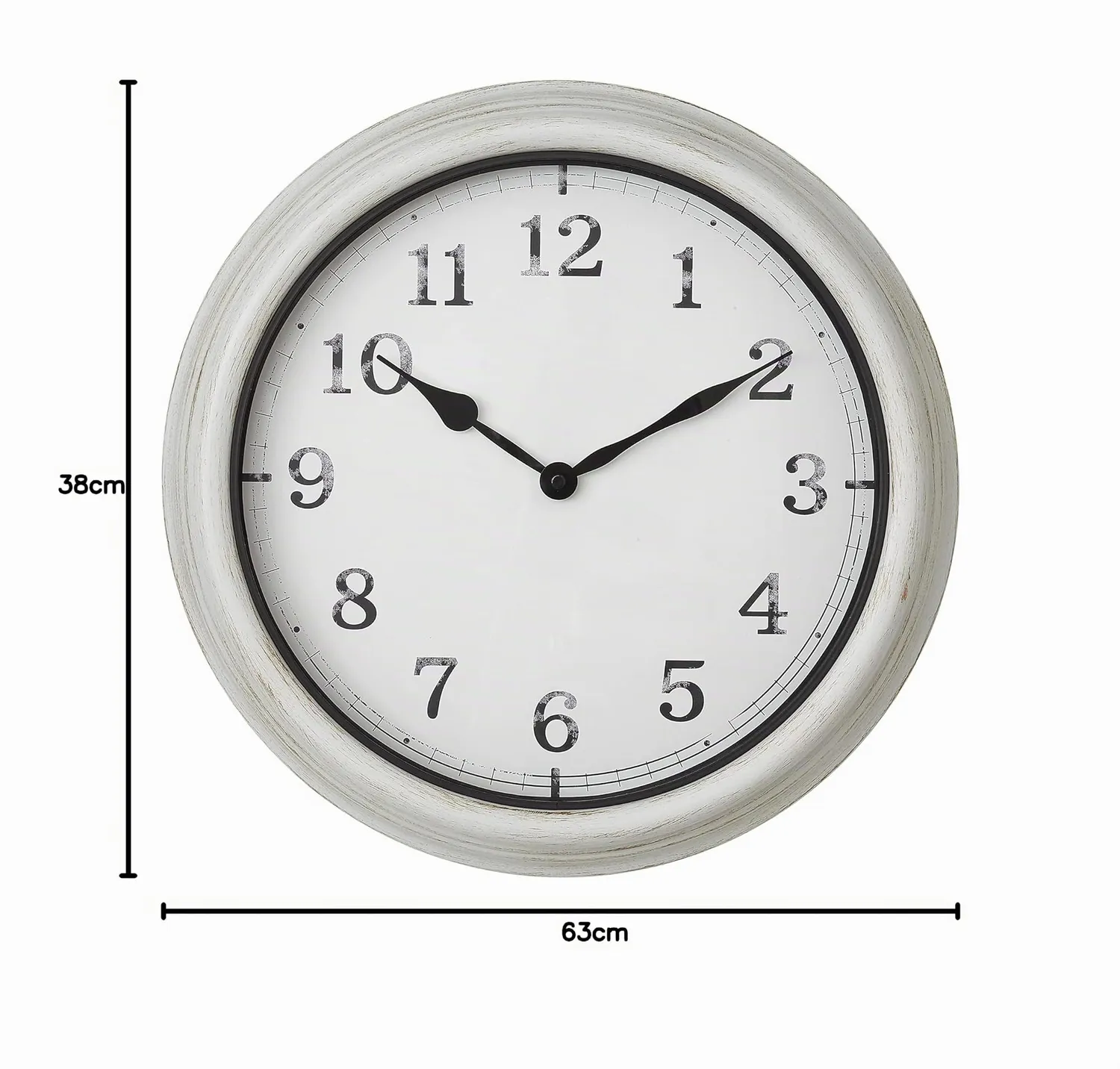 TFA Dostmann 60.3067.02 XL Outdoor-Wanduhr weiß 38cm