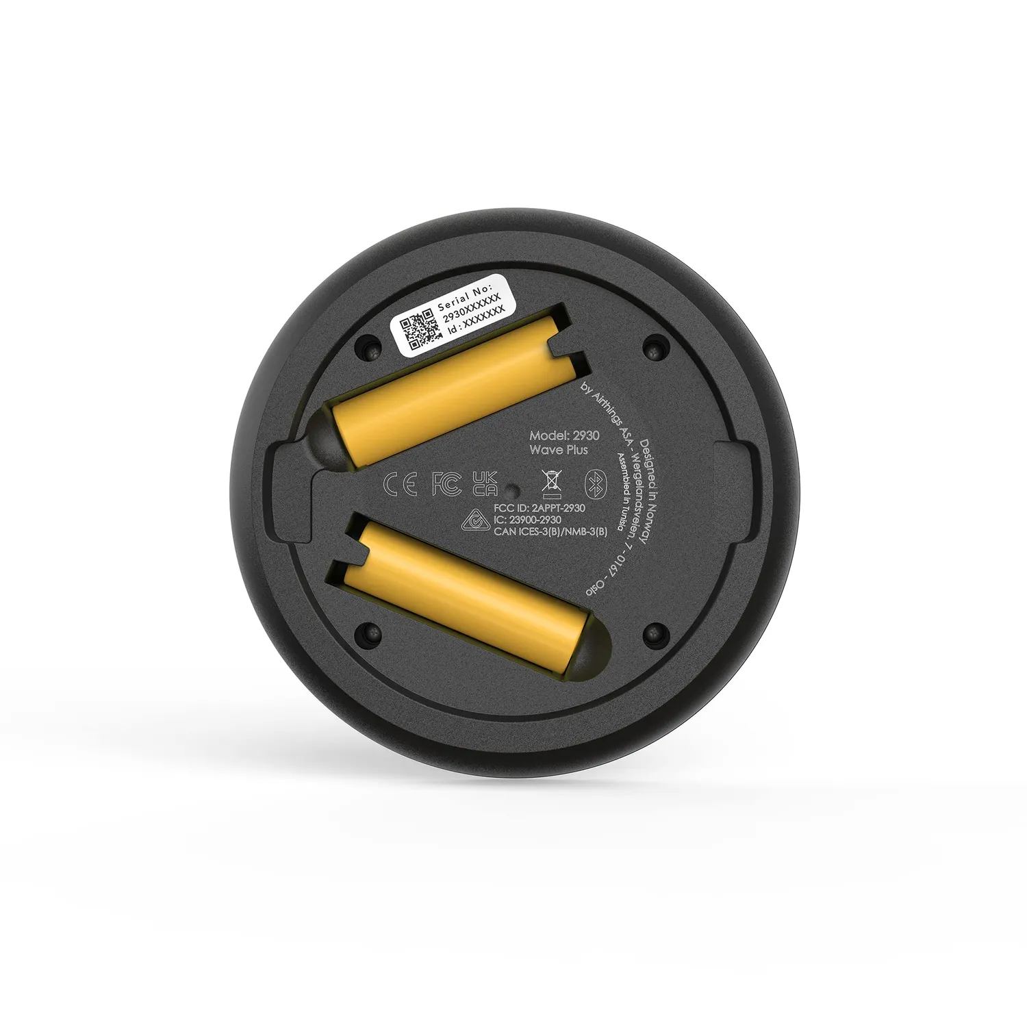 Airthings 2911 Wave Plus Black Edition Radon CO2 Monitor