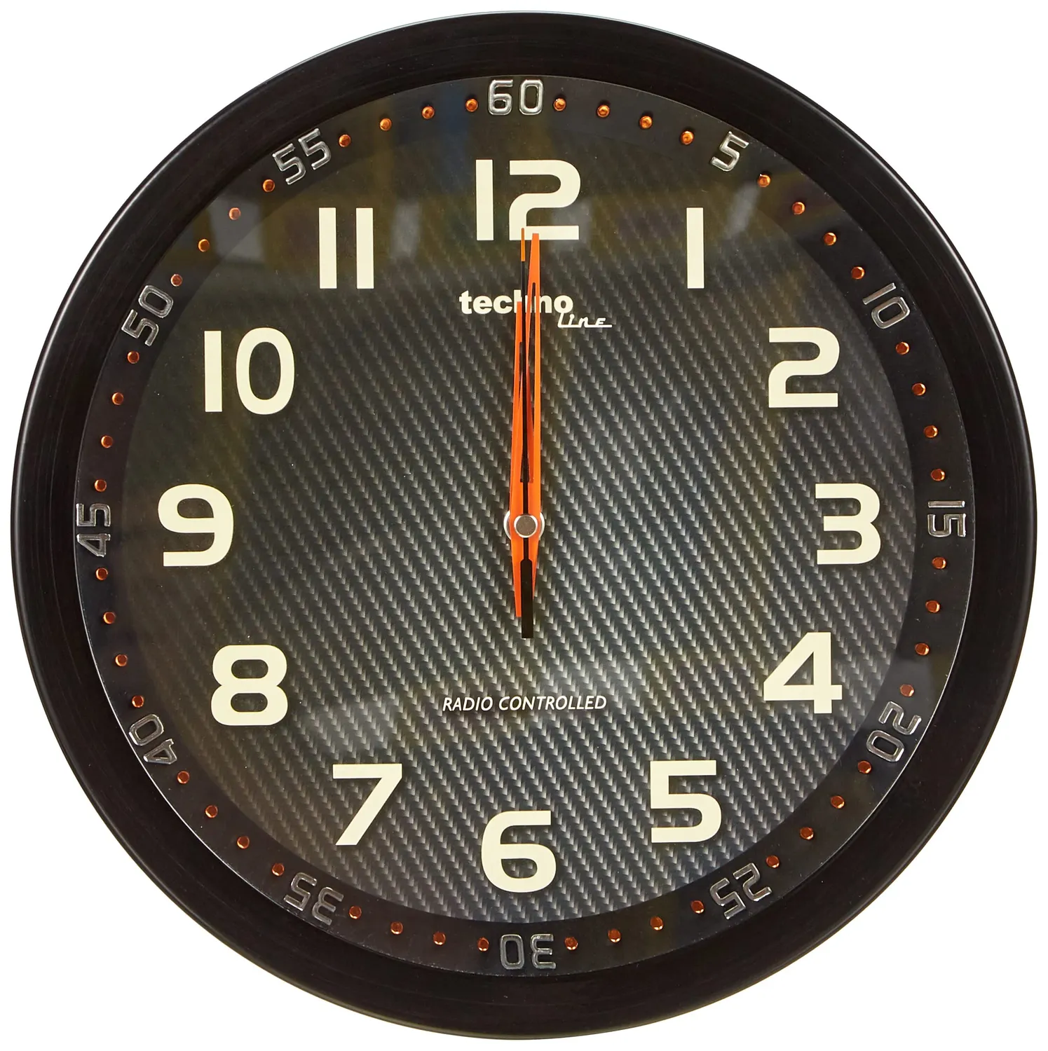 Technoline WT 8972 Funkwanduhr 30 cm schwarz-amber