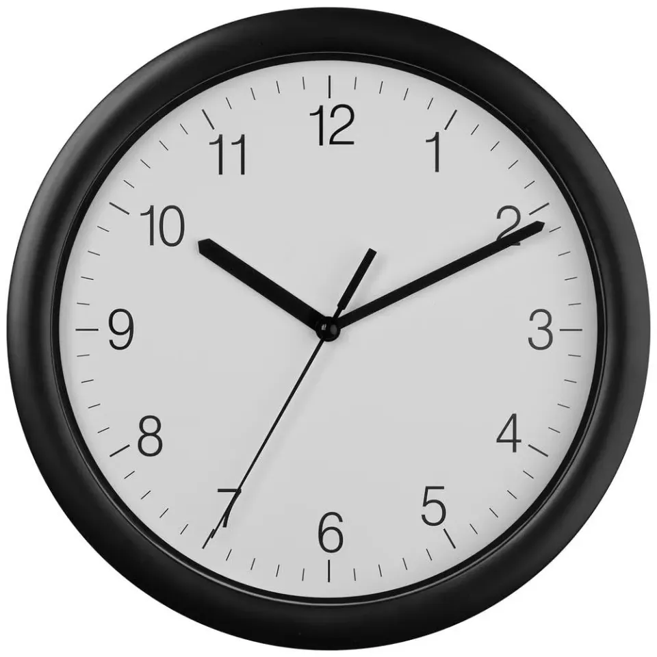 TFA Dostmann 60.3064.01 Wanduhr schwarz 254 mm lautlos