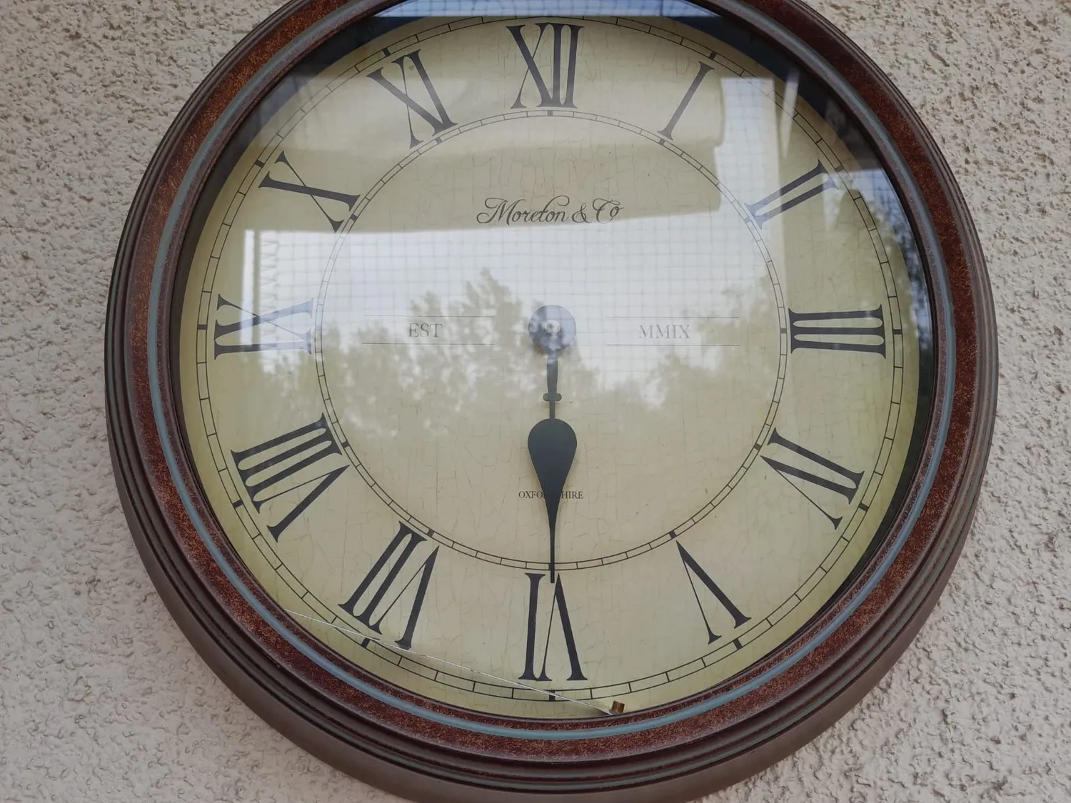 Technoline WT 7006 Außenwanduhr Braun 36 cm Quarzwerk