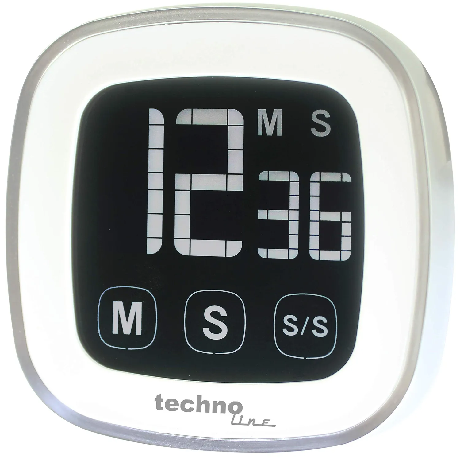 Technoline KT 400 Kurzzeitwecker digital weiß-silber Magnet
