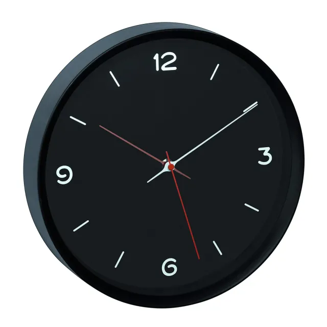 TFA Dostmann 60.3056.01 Wanduhr schwarz Sweep-Uhrwerk