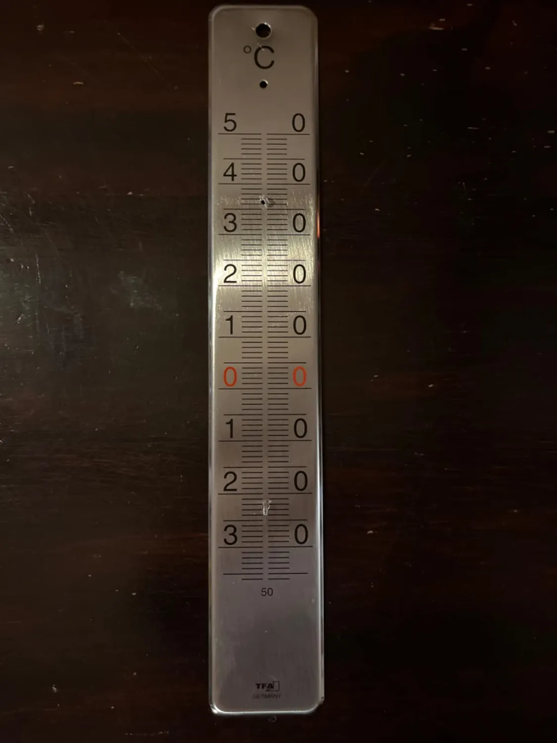 TFA Dostmann 12.2046 Innen-Außen-Thermometer Edelstahl 28cm