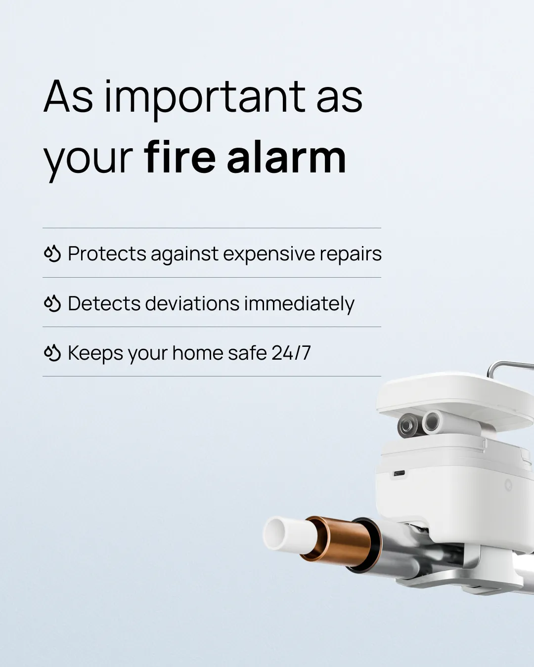 Quandify Water Grip Wassermelder 16–32 mm mit App-Alarm