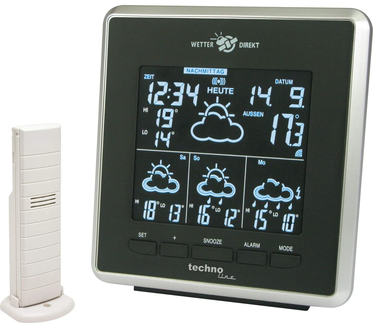 Technoline WD 4026 Wetterstation satellitengestützt LED