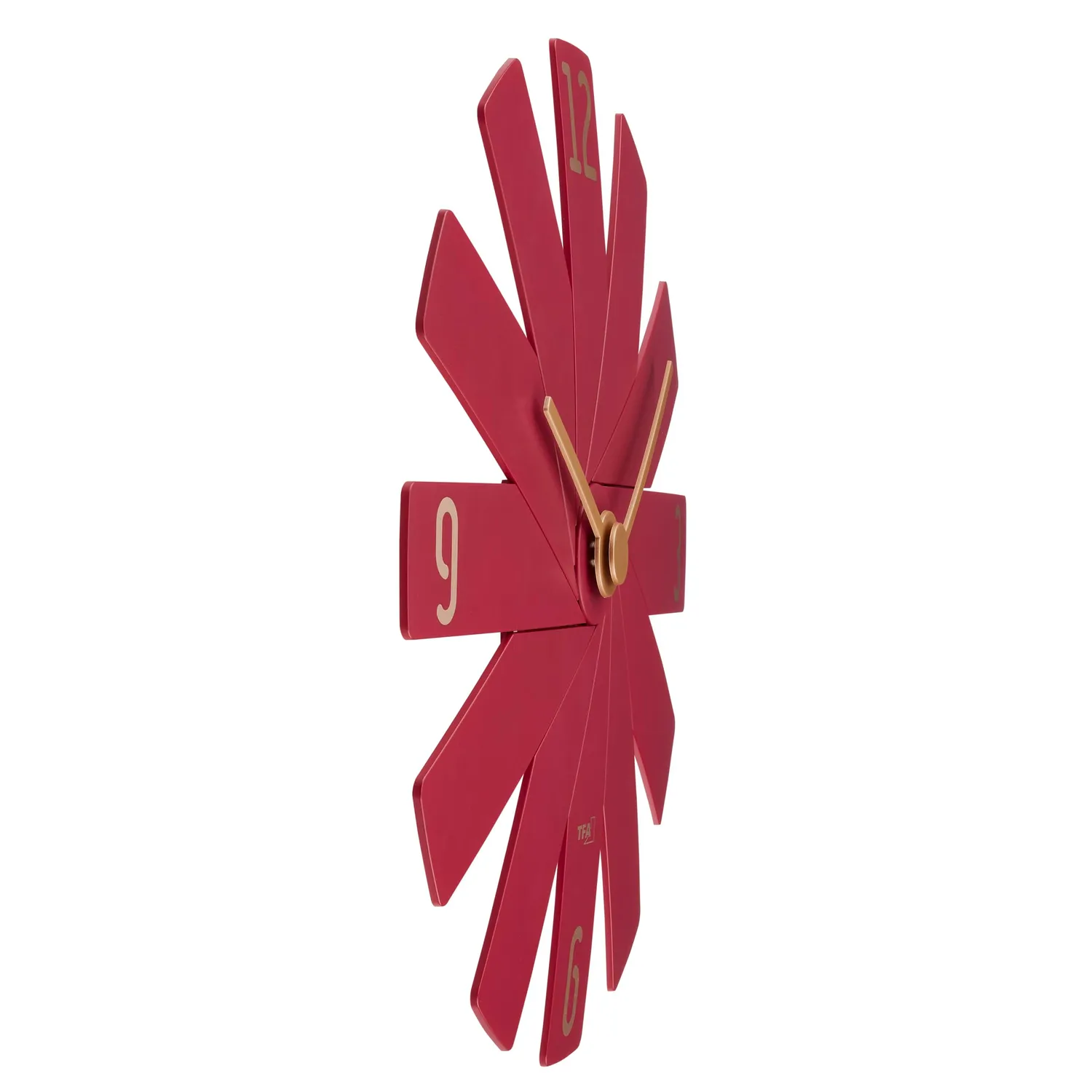 TFA Dostmann Clock in the Box Wanduhr rot 40 cm