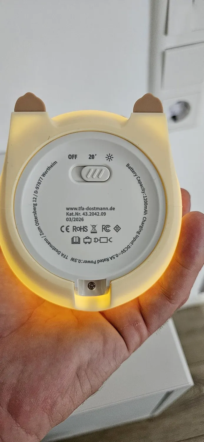 TFA Dostmann 43.2042 Capybara LED-Nachtlicht braun