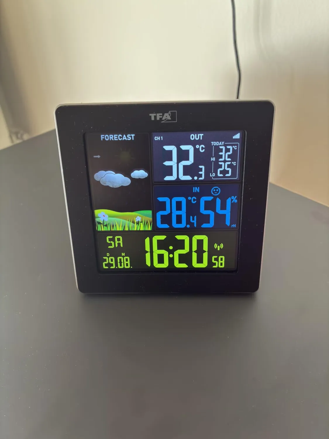 TFA Dostmann SUN2 35.1174 Funk-Wetterstation schwarz