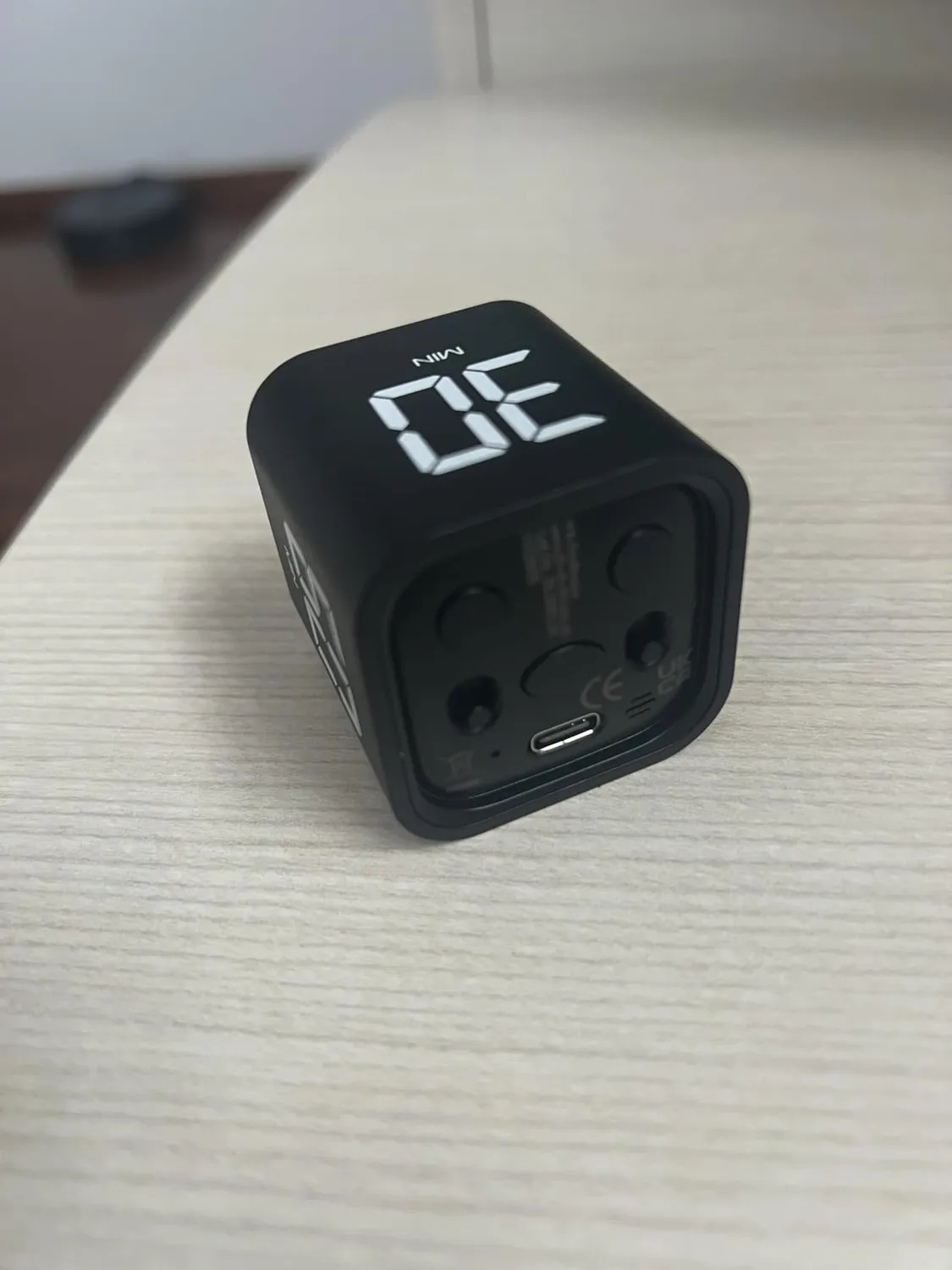 TFA Dostmann 38.2061 Cube-Timer Mini schwarz 5-60 Min.