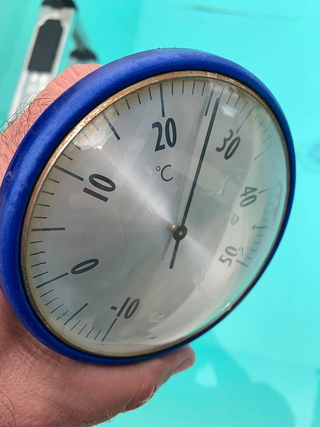 TFA Dostmann 40.2005 Schwimmbadthermometer analog blau Edelstahl