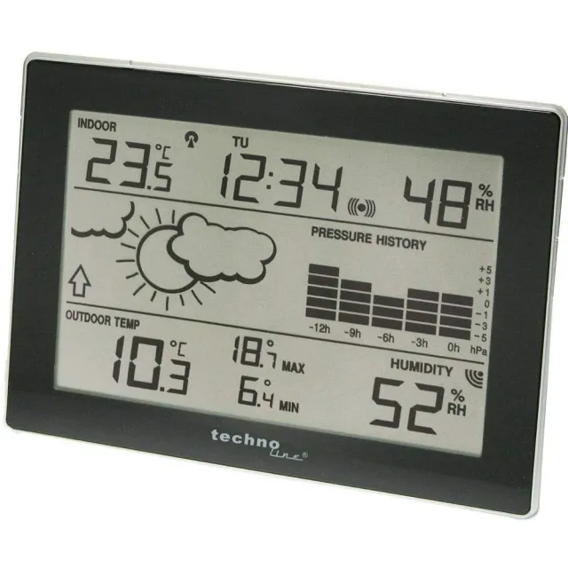 Technoline WS 9274-IT Wetterstation Funk schwarz Luftdruck