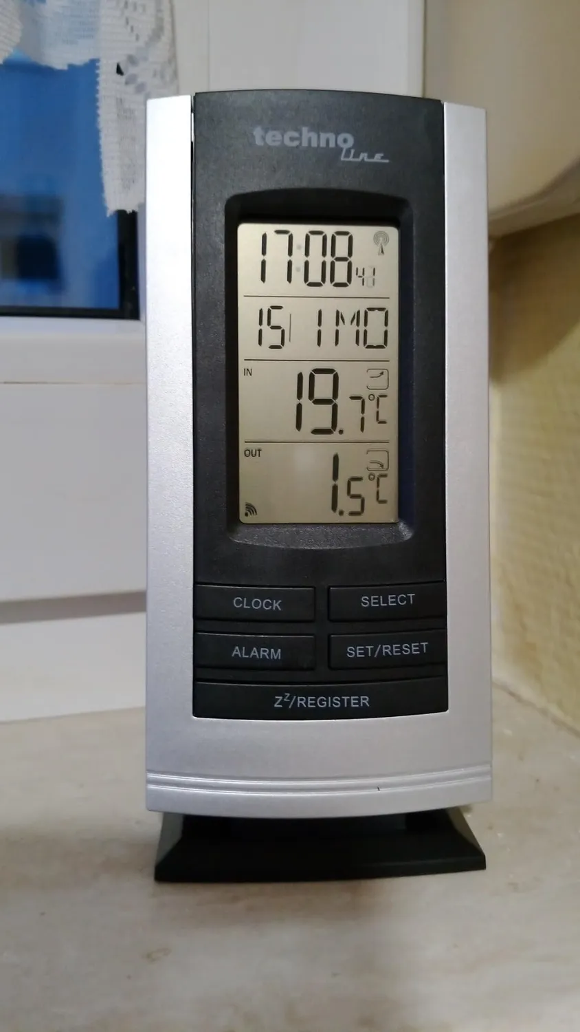 Technoline WS 9180 Wetterstation Silber mit Funkuhr
