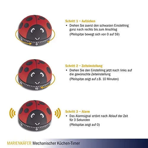 TFA Dostmann 38.1025 Küchentimer Marienkäfer rot