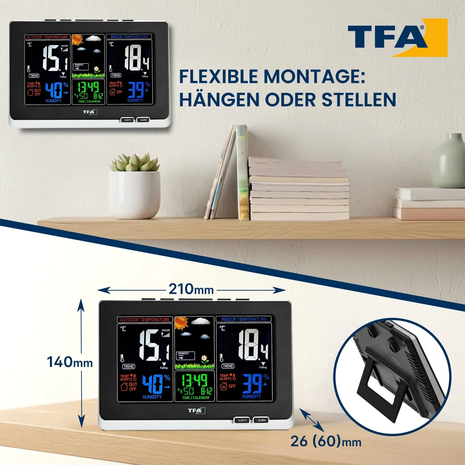 TFA Dostmann Spring 35.1129 Funk-Wetterstation Bundle