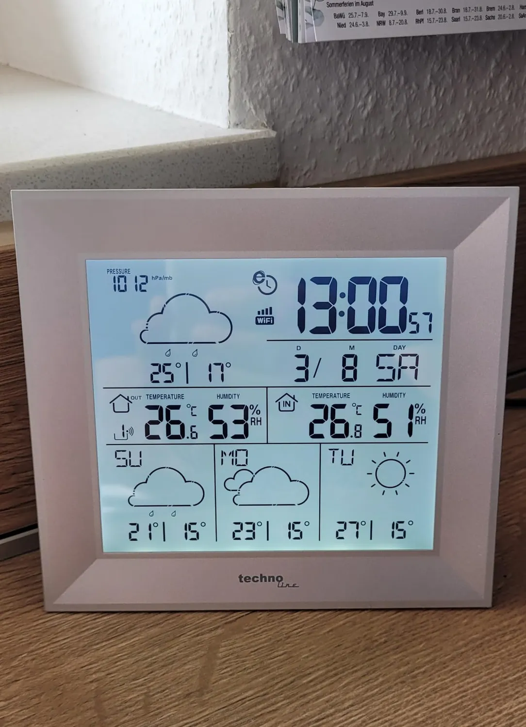 Technoline WD 2000 Wetterstation WLAN mit App und Sensor