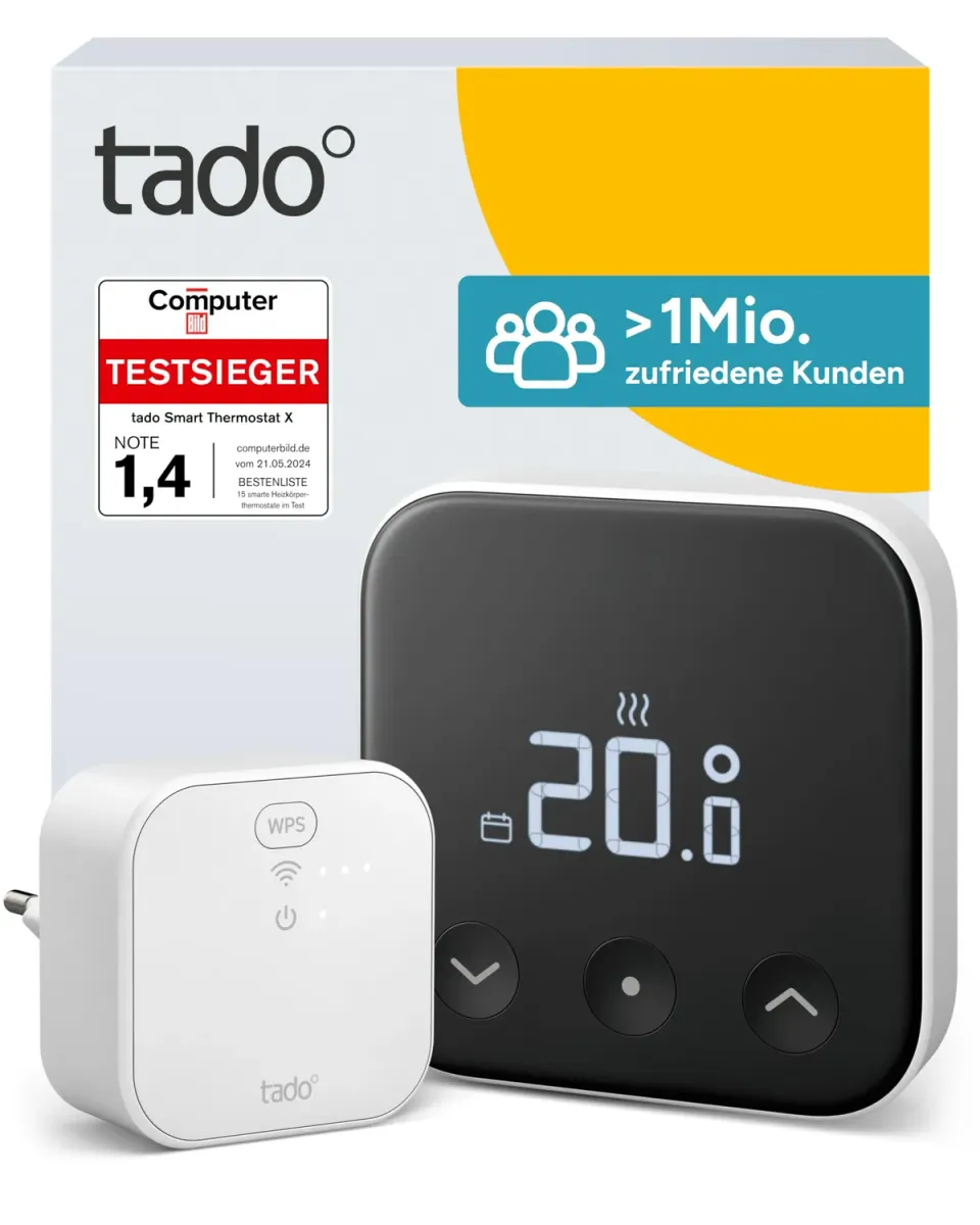 tado° X smartes Thermostat Starter Kit Fußbodenheizung mit Bridge