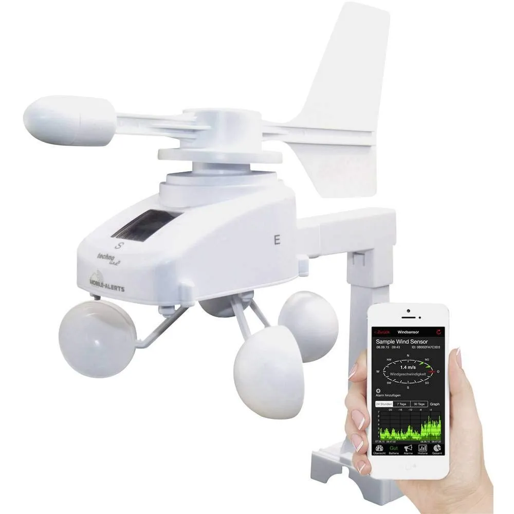 Technoline Mobile Alerts MA 10660 Windsensor weiß Solar