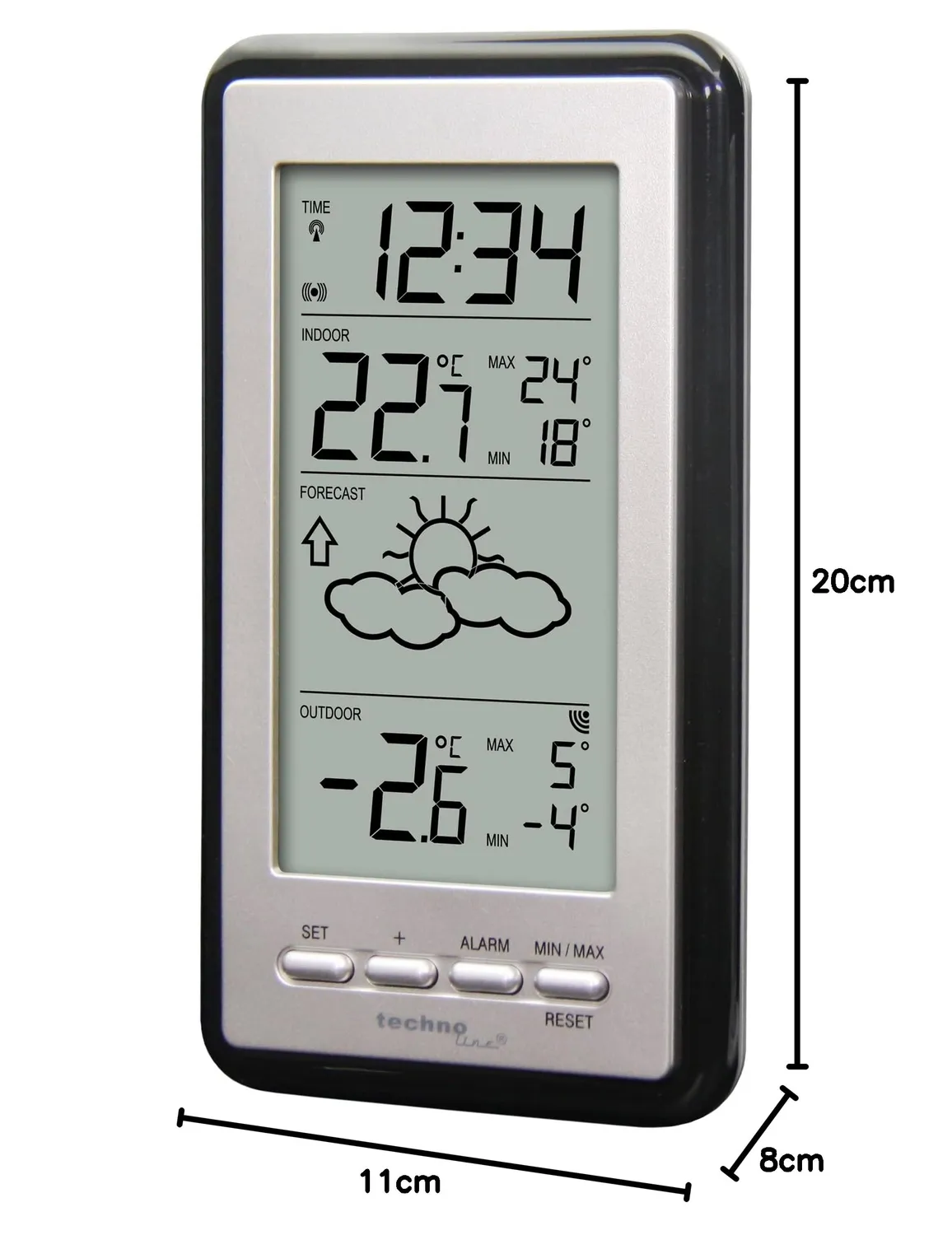 Technoline WS 9130 Funk-Wetterstation schwarz Vorhersage