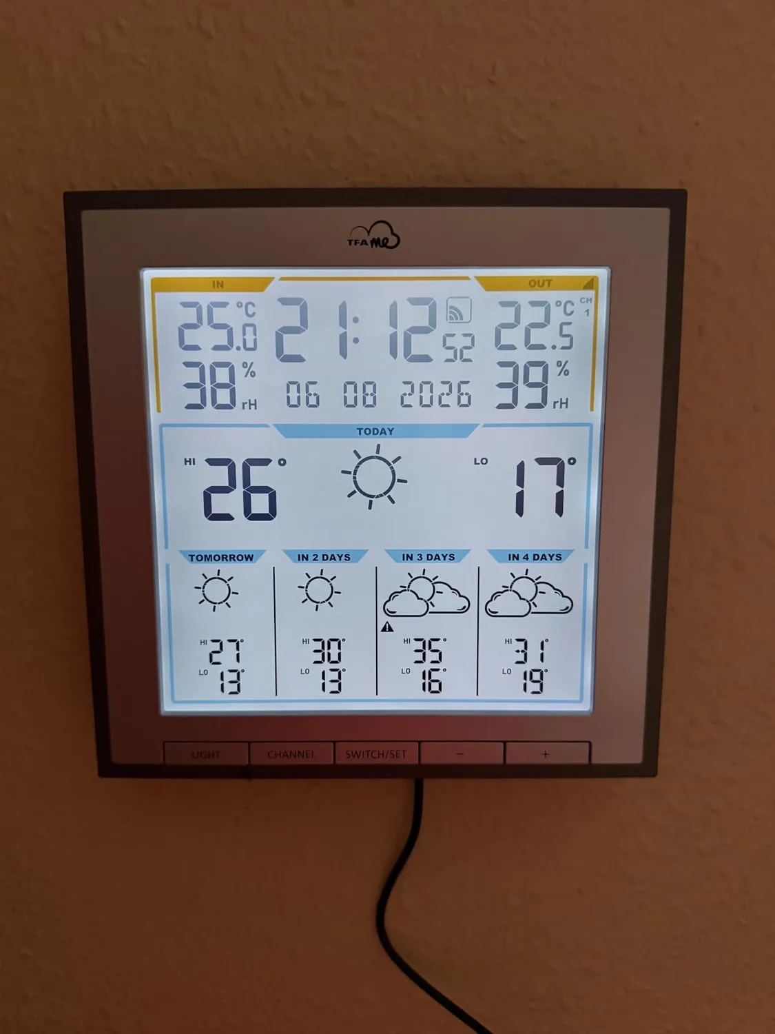 TFA Dostmann TFA.me ID-08 35.8105.02 Wetterstation weiß 5-Tage