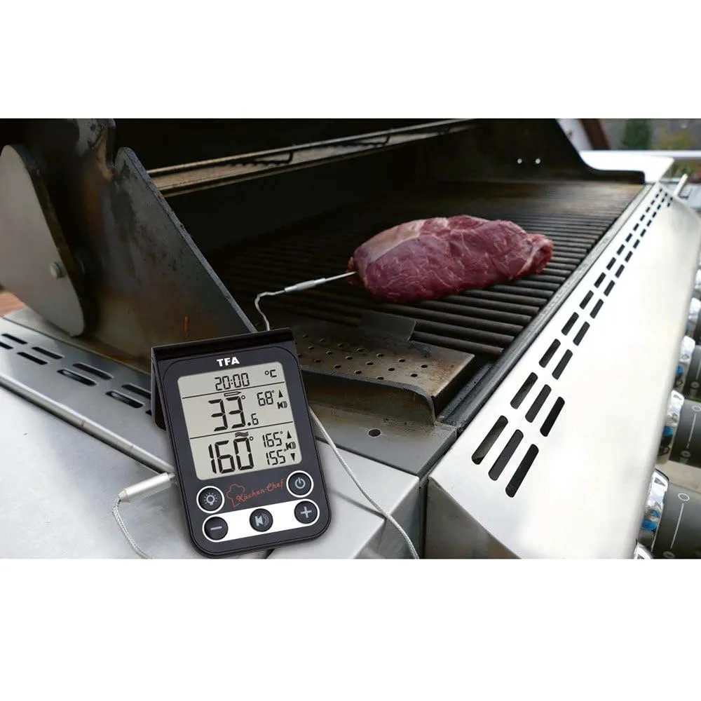 TFA Dostmann Küchen-Chef 14.1512.01 Grillthermometer schwarz